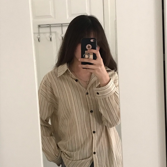 Beige Sweater Vest & Striped Shirt Set - Picture 5 of 5